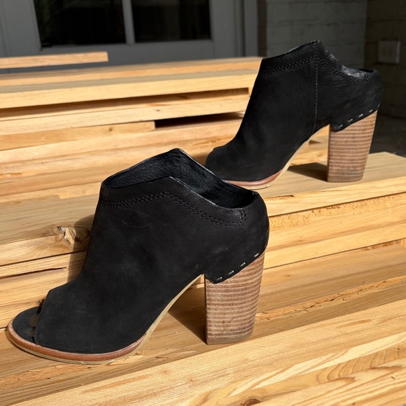 Dolce Vita Noa Peep Toe block heel bootie black 7.5 - Picture 1 of 7